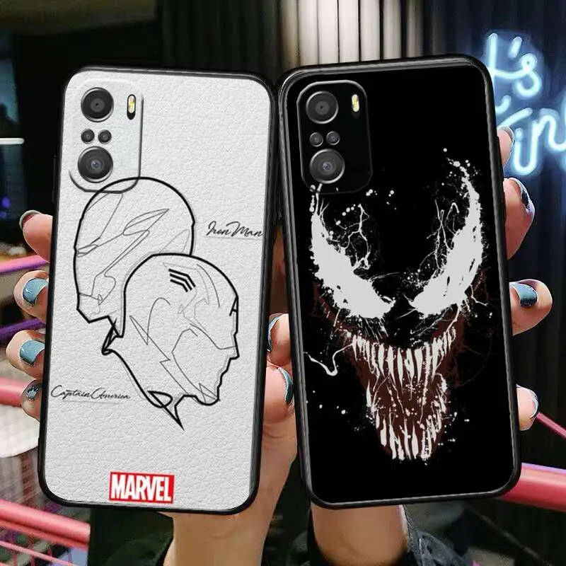 

Marvel Comics For Xiaomi Redmi Note 10S 10 9T 9S 9 8T 8 7S 7 6 5A 5 Pro Max Soft Black Phone Case