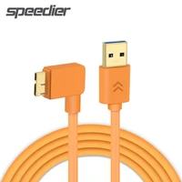 usb 3 0 micro b right angle camera cable high visibility orange on line shooting real time usb 3 0 micro b d810 d810a 5gbps