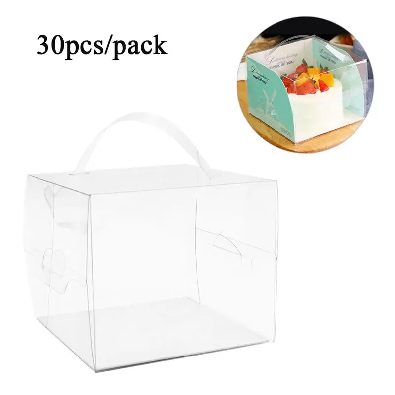 Прозрачная упаковочная коробка для торта 30 шт.|Подарочные сумки и упаковка| |