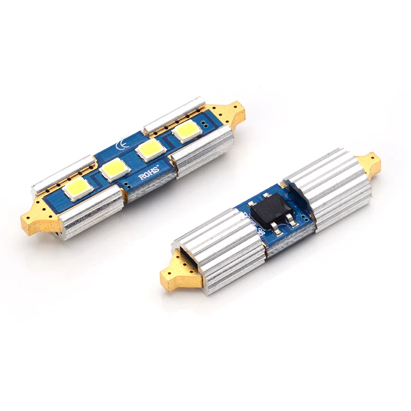 2 шт. полностью металлический SMD 2825 светодиод c5w гирлянда Автомобильный источник