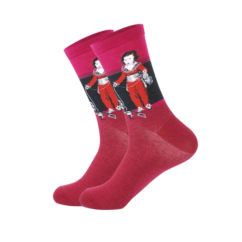 Классический Искусство носки для девочек хлопок дизайн масляная живопись Для