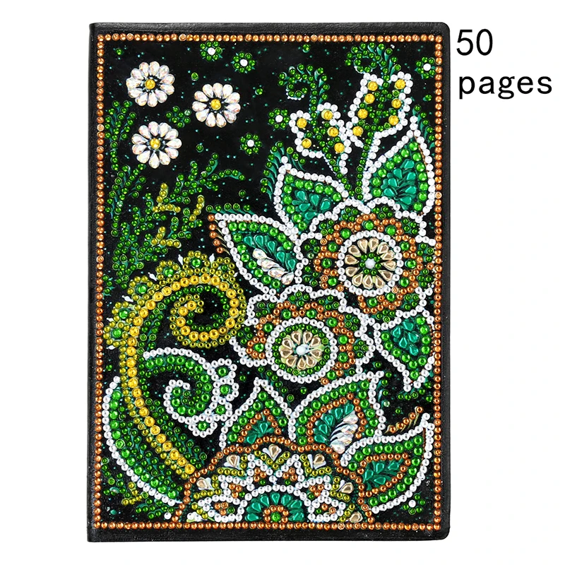 Цветочный узор DIY алмаз особенной формы альбом для рисования Дневник Книга Эскиз