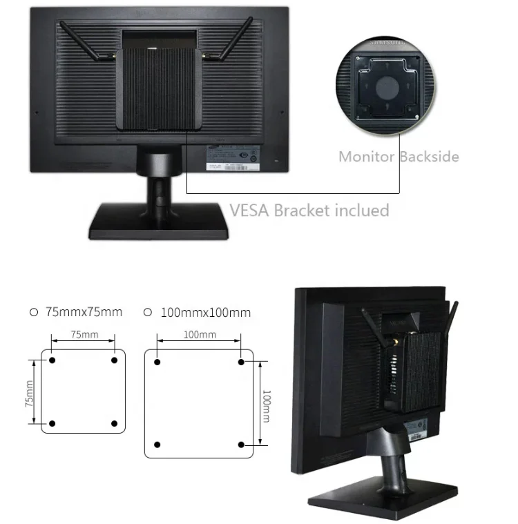 Мини-ПК Qotom Q575G6 i7 7500U с 6 гигабитными NIC внешний экран маршрутизатор