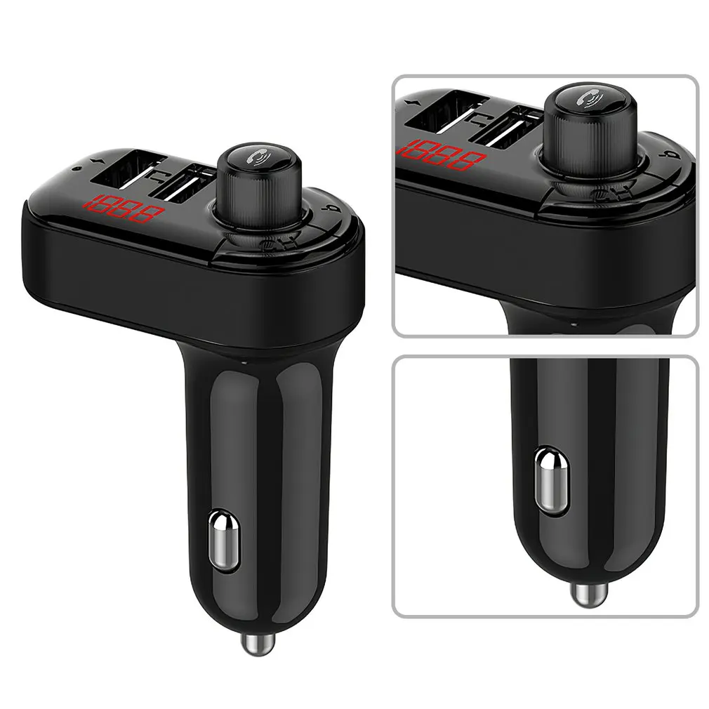 

USB Car Charger Dual USB For Phone Bluetooth-compatible FM Transmitter HandFree Charger MP3 Music Car Kit