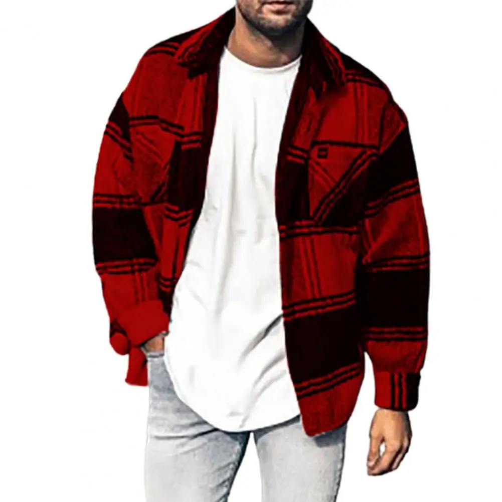 

Куртка мужская повседневная в клетку, стильная верхняя одежда, уличная одежда