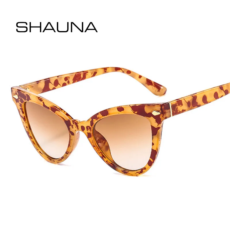 

SHAUNA Fashion Rivets Cat Eye Sunglasses UV400