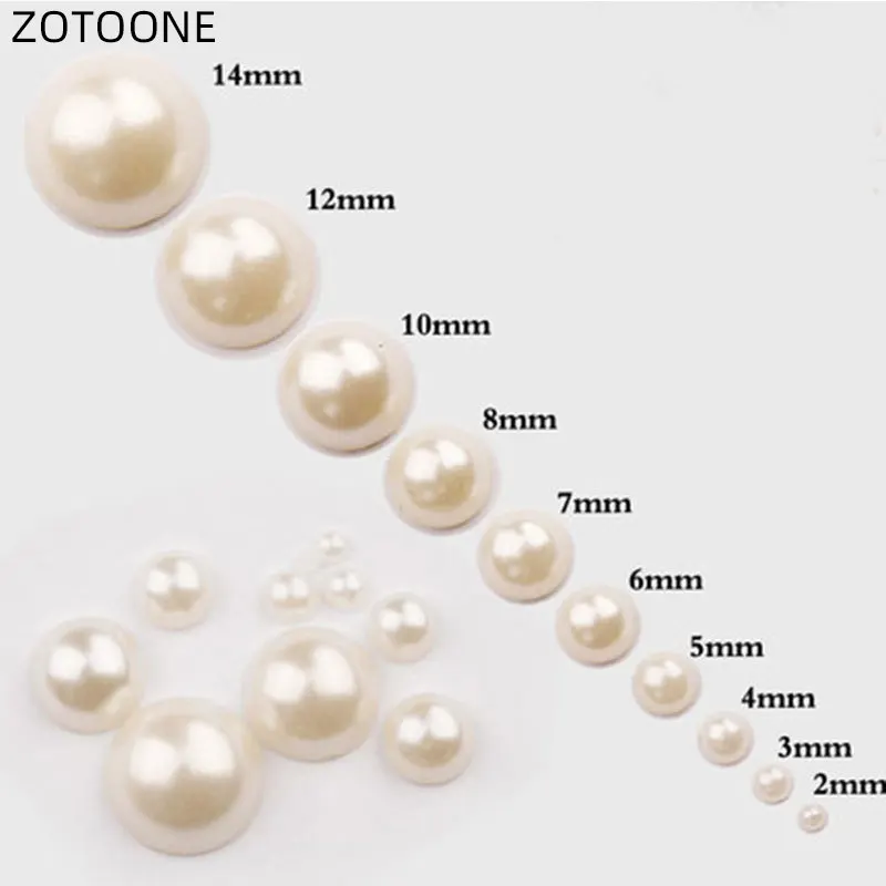 ZOTOONE разноцветные стразы из смолы Половина Круглая жемчужная бусина головистой