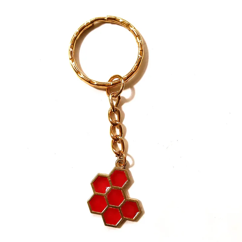 Эмалированный брелок для ключей в виде сот металлическая сумка пчелы машине