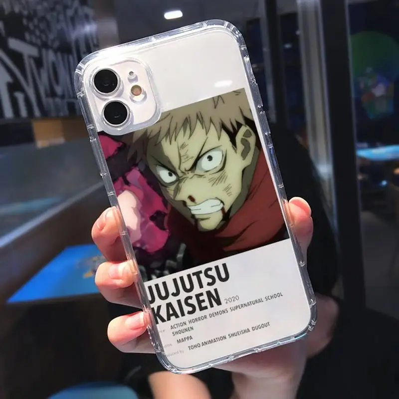 

Jujutsu Kaisen Satoru Gojo anime Phone Case Transparent soft For iphone 5 5s 5c se 6 6s 7 8 11 12 plus mini x xs xr pro max