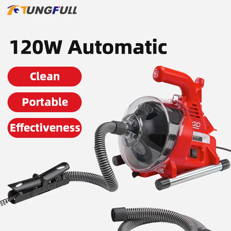 

120W Electric Toilet Dredge Pipe Machine 19-28MM Pipe Cleaning Machine Toilet Kitchen Clogging Artifact Tool Dredger Cleaner