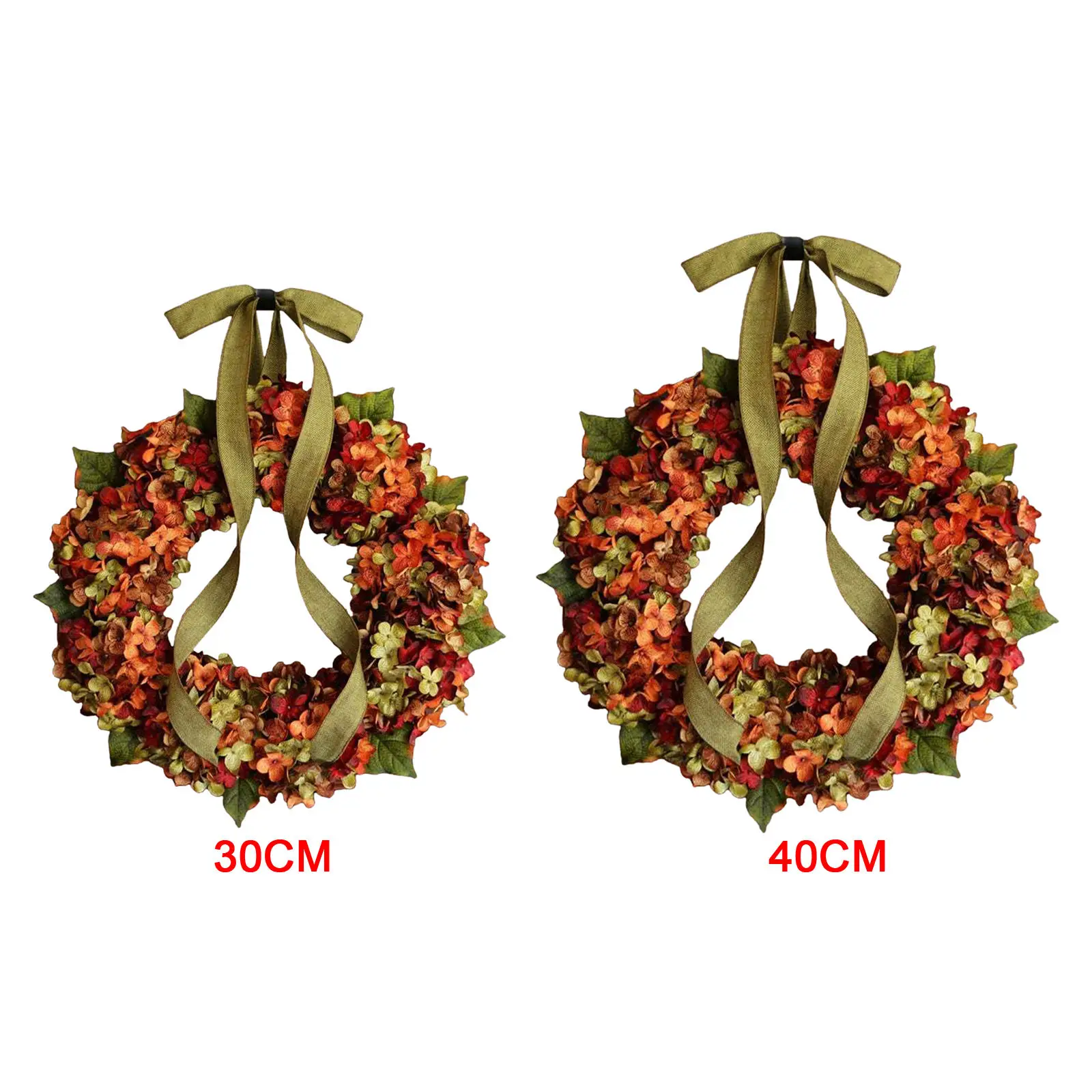 

Autumn Christmas Wintry Hydrangea Leaves for Front Door Indoor Thanksgiving Home Festival Greening Wall Accessories Gifts