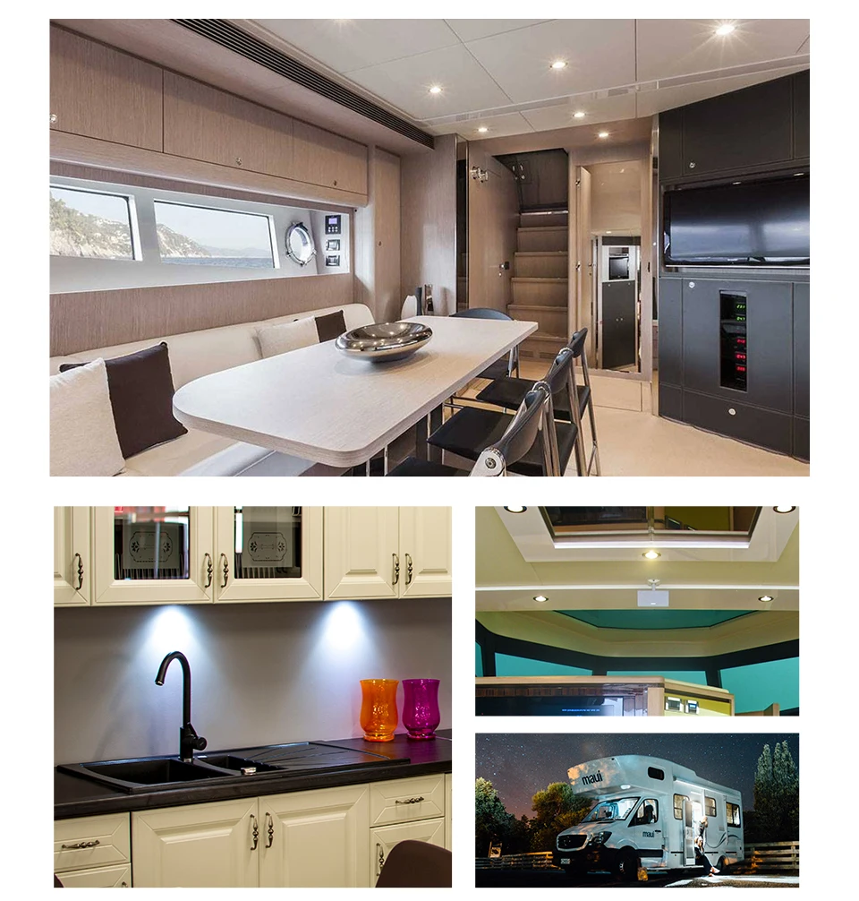 Description Picture 5 of itemetrnLED 3W Mini Led Light 12V 24V Recessed Spotlights Round Home Ceiling Dimmable Indoor Focus Kitchen Display Showcase Lighting