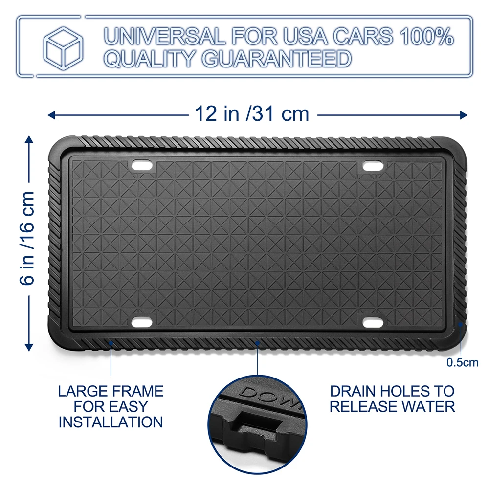 Автомобильная силиконовая рамка для номерного знака устойчивый к царапинам