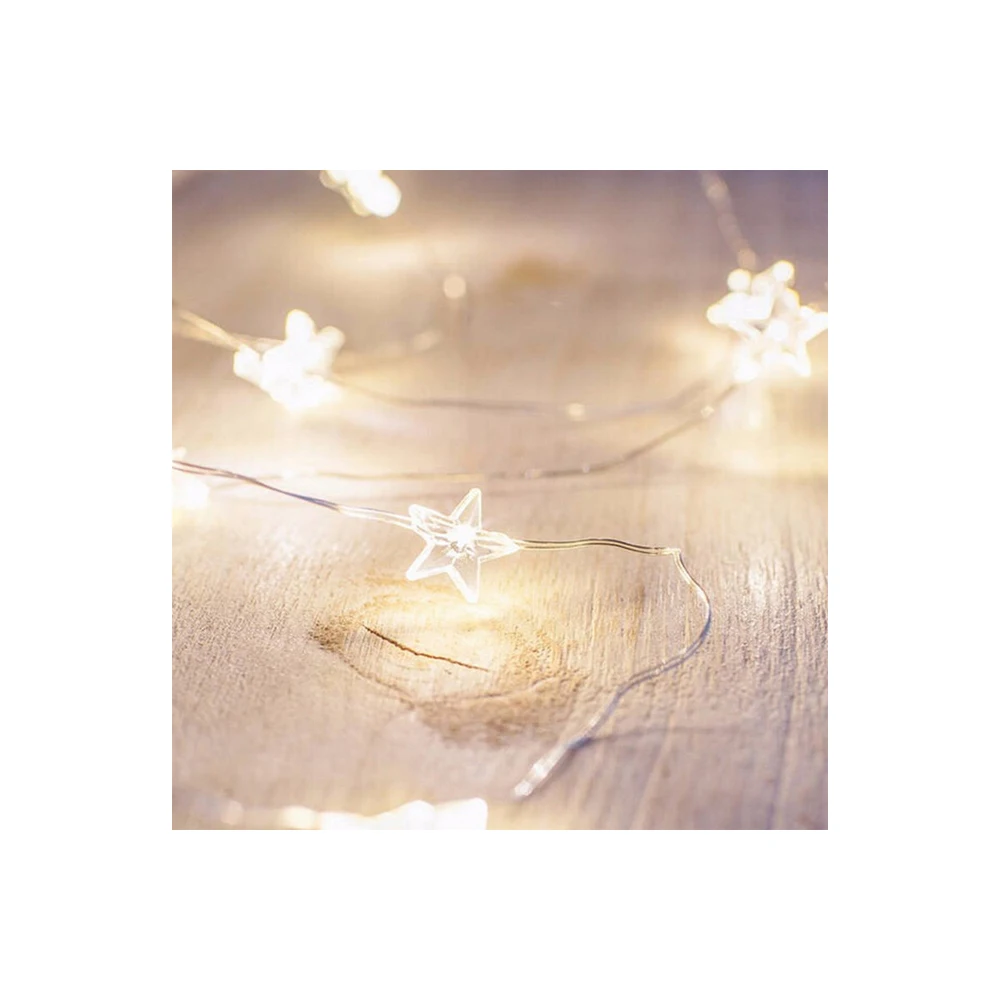 

10ft String Lights 30LED Star Fairy Light Battery Operated Waterproof Copper lights for Xmas Wedding Home Decor(Warm White)