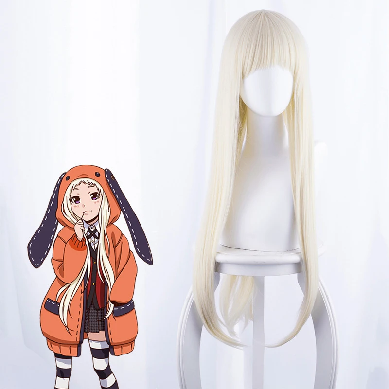 

Anime Kakegurui Compulsive Gambler 2 Cosplay Wig Yomoduki Runa Wig Heat Resistant Synthetic Hair Wigs + Wig Cap
