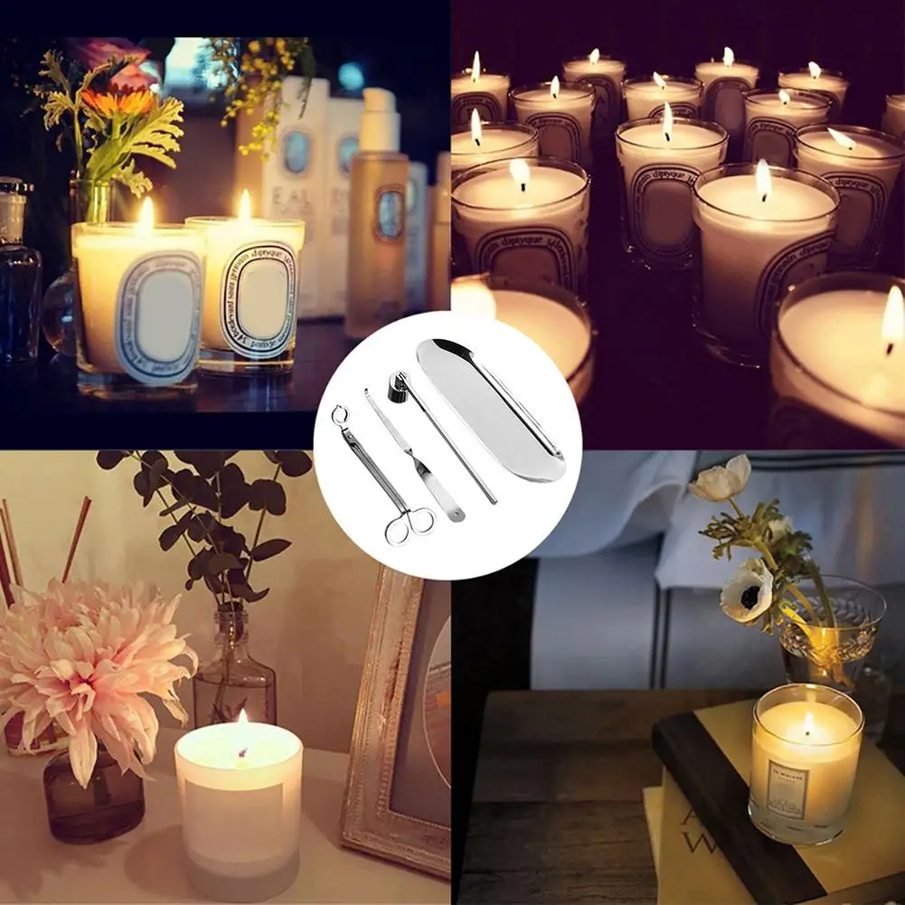 4 шт. нержавеющая сталь свеча Snuffer триммер крюк фитиль ковш ножницы кусачки