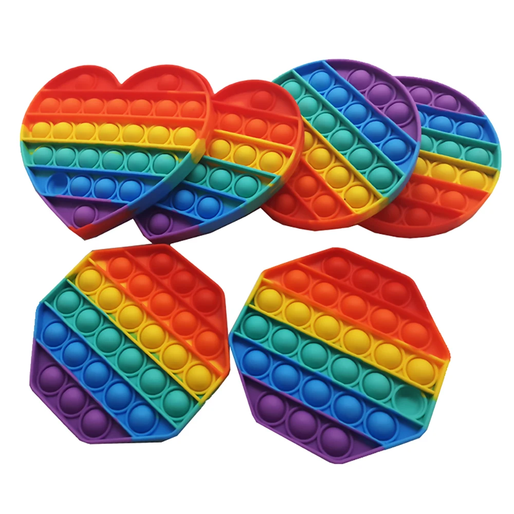 Игрушка антистрессовая Pop для взрослых и детей радужная пузырьковая игрушка
