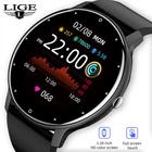 LIGE 2021 Новый смарт-часы для мужчин полный сенсорный Экран спортивный фитнес часы IP67 Водонепроницаемый шагомер для iOS и Android Смарт-часы для мужчин