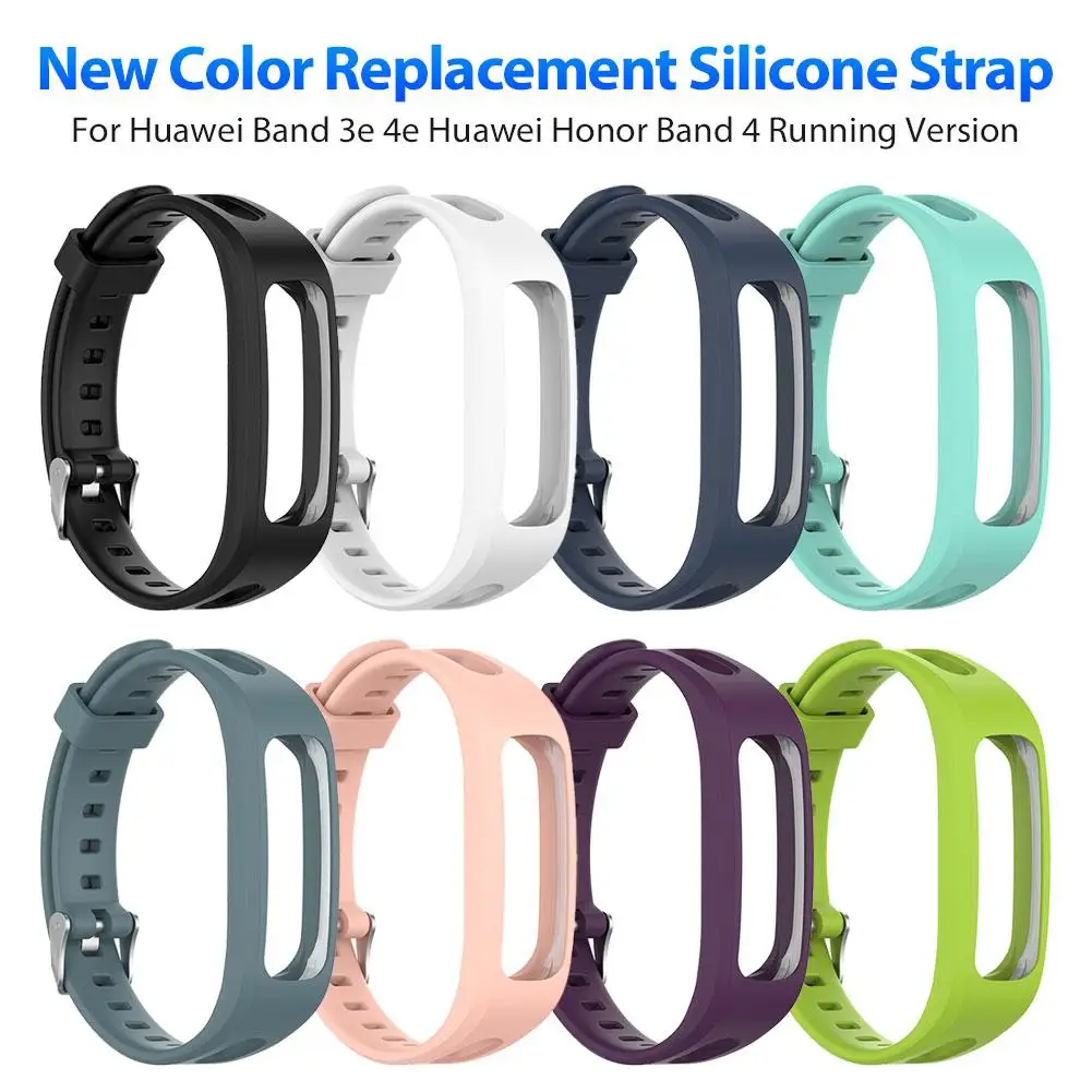 Силиконовый спортивный ремешок для наручных часов huawei Band 3e 4e Honor 4 версия бега