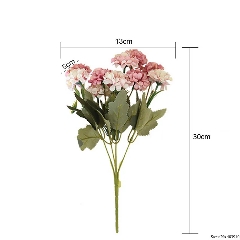 10 головок Искусственные цветы гортензии искусственный цветок маленький букет