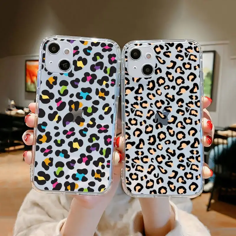 

Fashion Leopard zebra Pattern Phone Case Clear Transparent for iPhone 11 12 13 mini pro XS MAX 8 7 6 6S Plus X 5S SE XR 2020