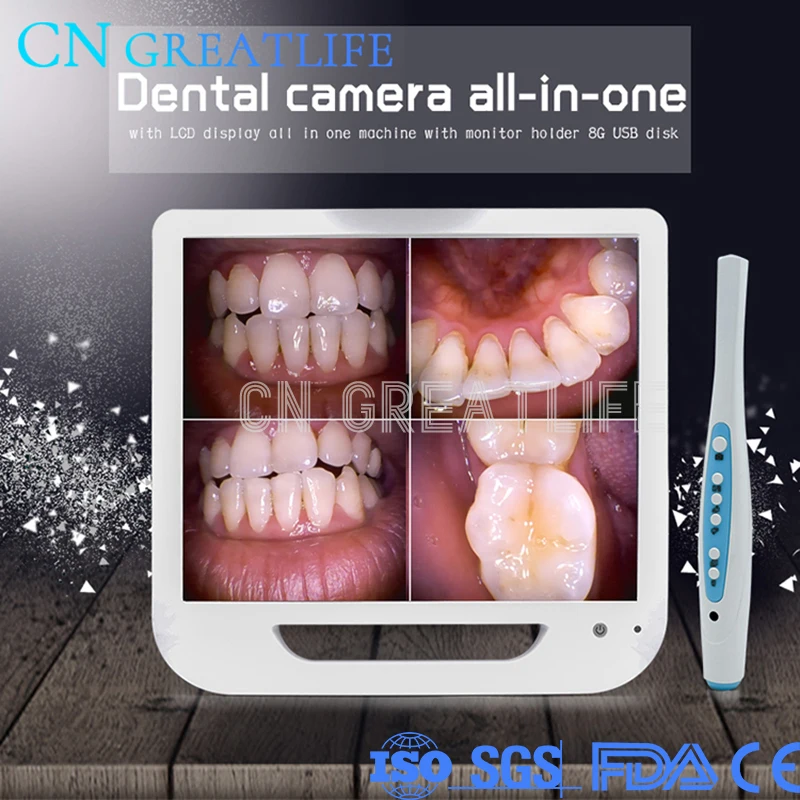 

Wifi Intra Oral 17 Inch 6 LED Light Monitor USB Output Option 5.0 Mega Endoscope Chamber Tools Intraoral Camera