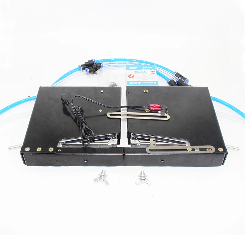 Grapadora el&eacute;ctrica neum&aacute;tica de doble cabeza, m&aacute;quina de encuadernaci&oacute;n de 220V, YC-1595-02, 180 tiempos/min-4