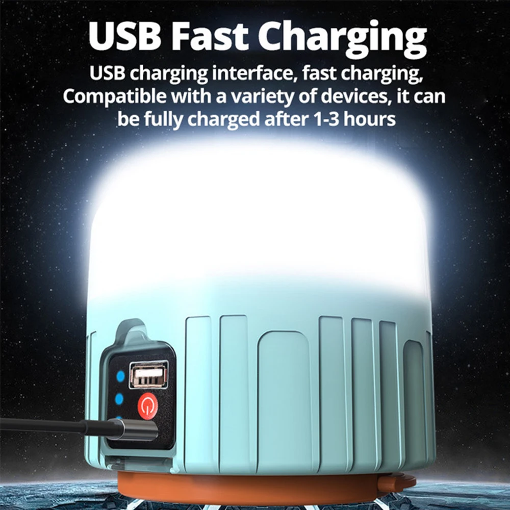 

New Solar Camping Light Solar Outdoor USB Charging 3 Mode Tent Lamp Portable Lantern Night Emergency Bulb Flashlight For BBQ