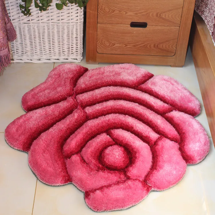 Красный/фиолетовый/розовый/серый/зеленый ковер с цветами 3D акриловые плотные