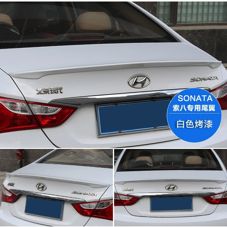 Для Hyundai Sonata 2011 2012 2013 ABS пластиковый задний багажник губа крыла багажника