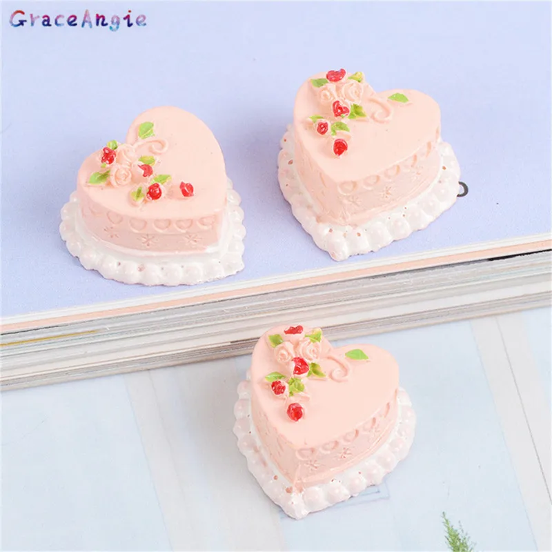 10 шт. форма торта Скрапбукинг Любовь Сердце flatback цветок милый орнамент