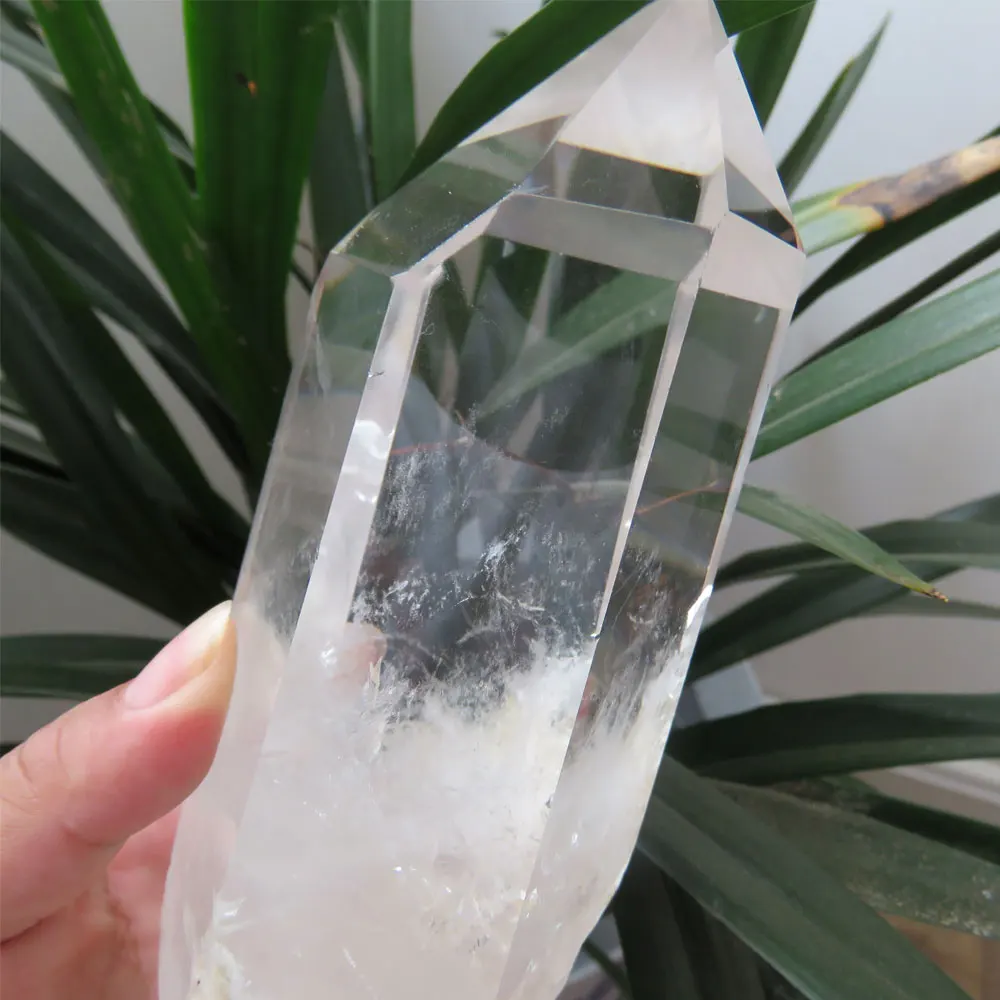 Новинка, 622 г, Редкий Натуральный прозрачный кварцевый кристалл AAAA, колонка с одним концом, Женская Лечебная палочка, фэншуй