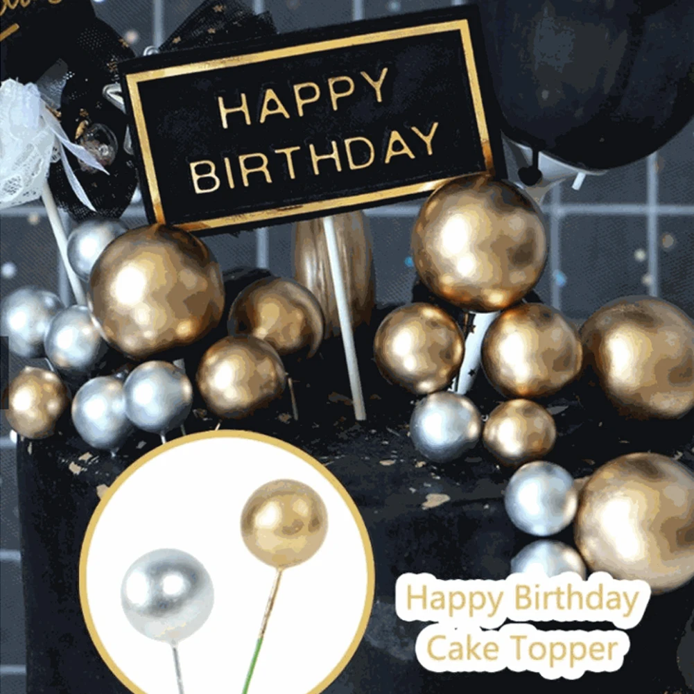 

Новинка, креативный выпуклый Топпер для торта в виде шариков размером 2-4 см, фотофлажки для детского праздника, украшение для торта на день р...