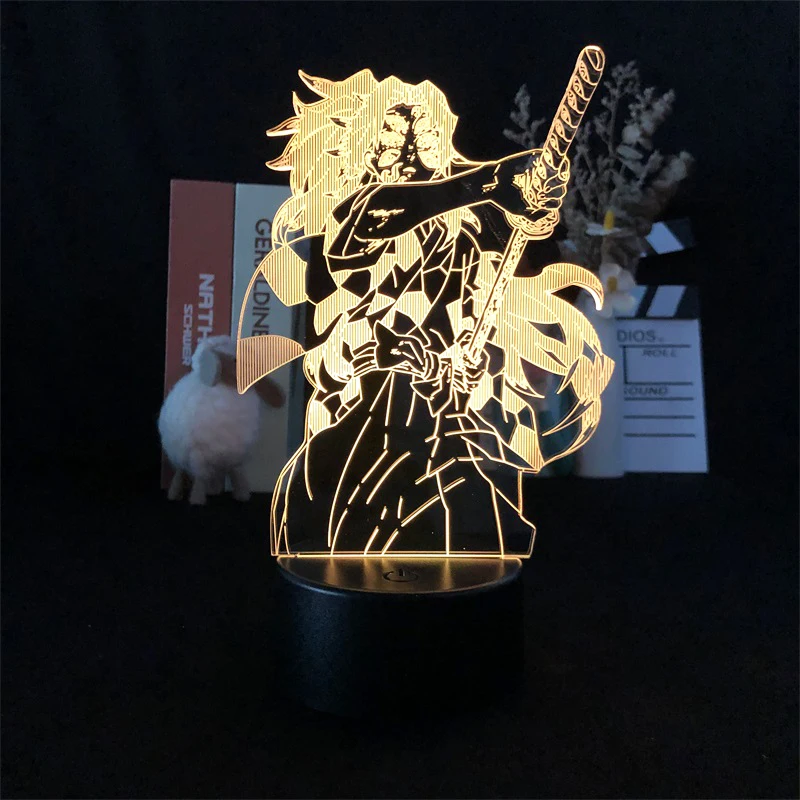 

Ночник с датчиком атмосферы в виде фигурки kokusowl, 3D Акриловый светодиодный USB-светильник, ночсветильник для рассеивания демонов, подарок для ...