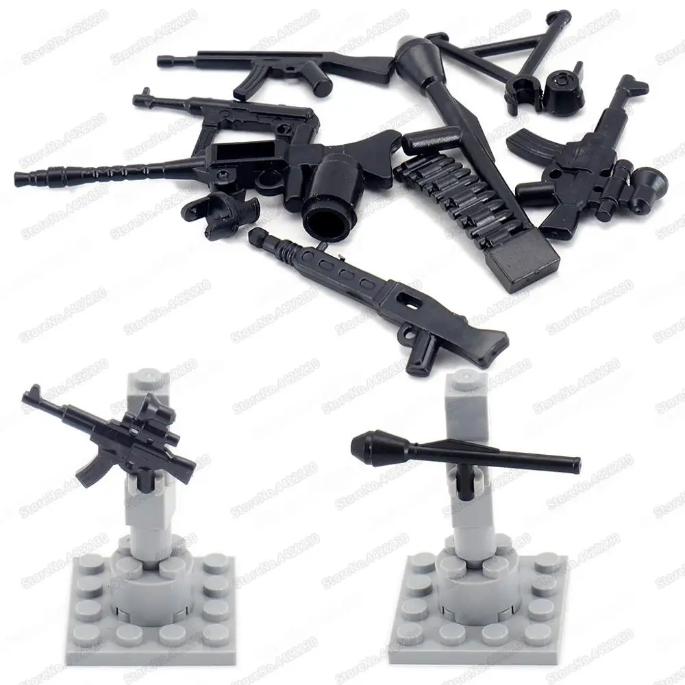 Военный солдат танки сборка MG34 пулеметы строительные блоки оружие 2 мировая