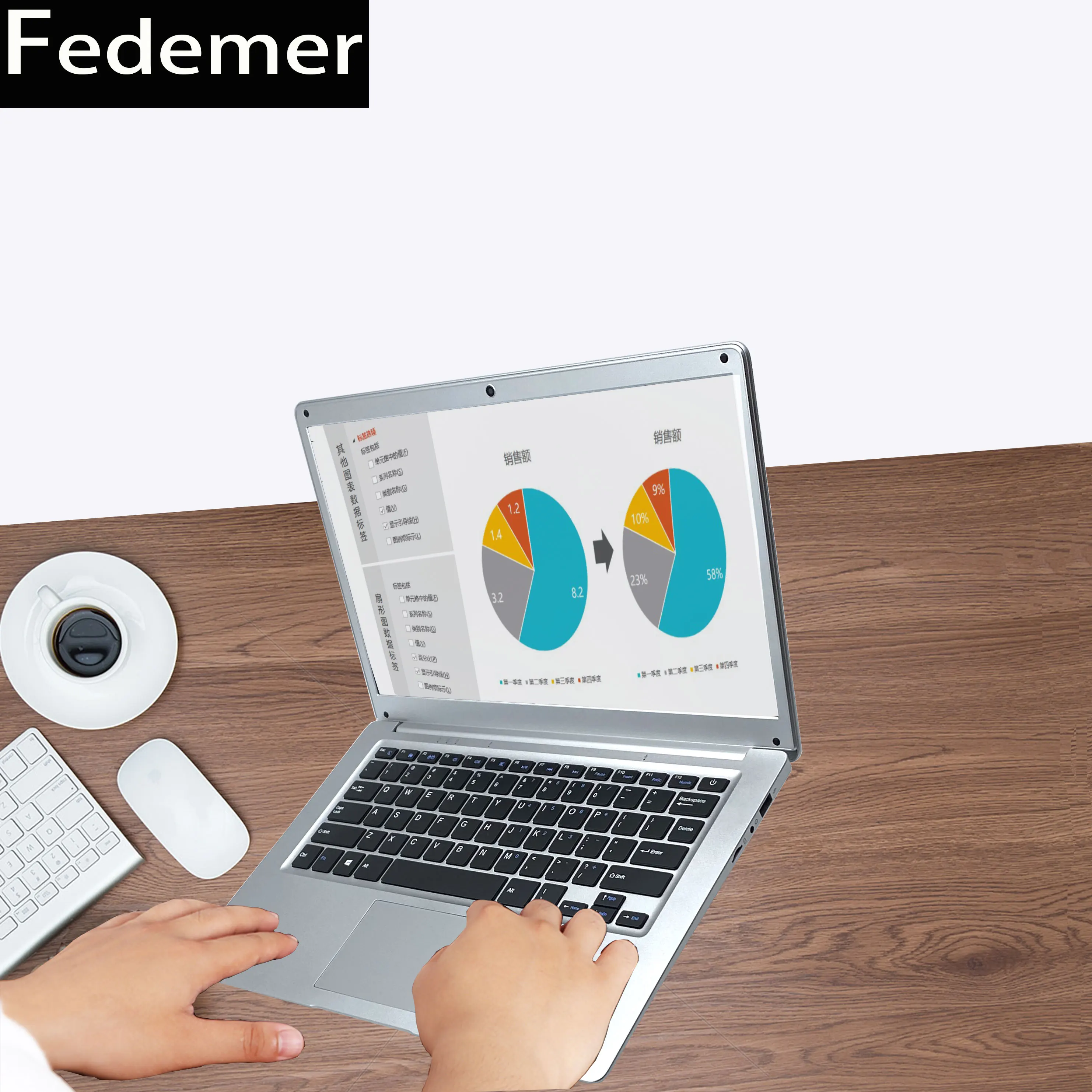 

Laptop ultralight Fedemer 14.1inch J3355, 6GB RAM, 128GB/265GB SSD HD Window10