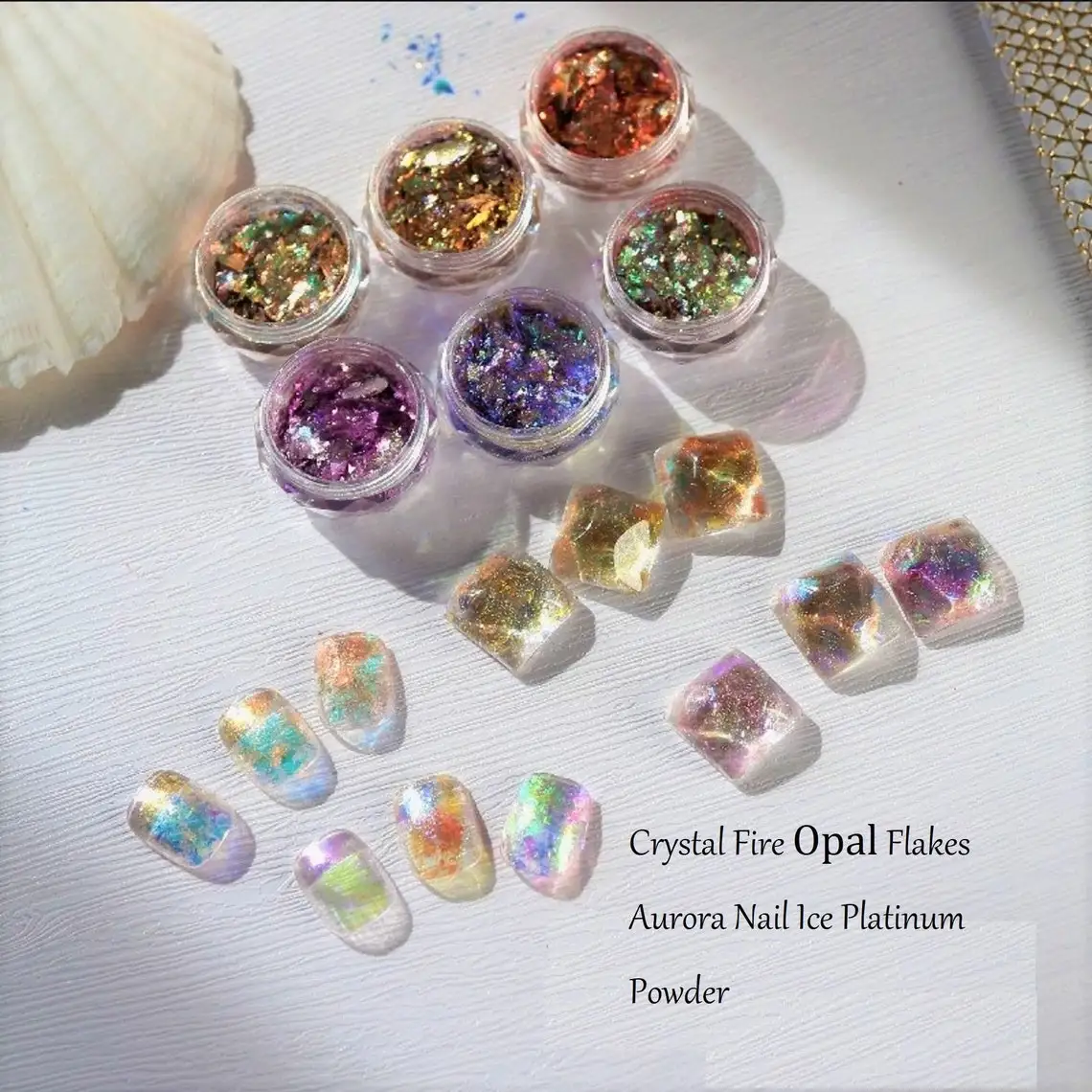 Хамелеон Duochrome чешуйчатый Блестящий зеркальный порошок для дизайна ногтей