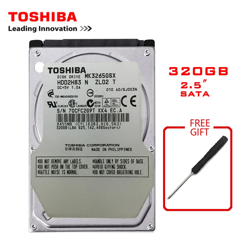 Внутренний жесткий диск TOSHIBA 320 ГБ 2 5 дюйма SATA2 160 об./мин.| |