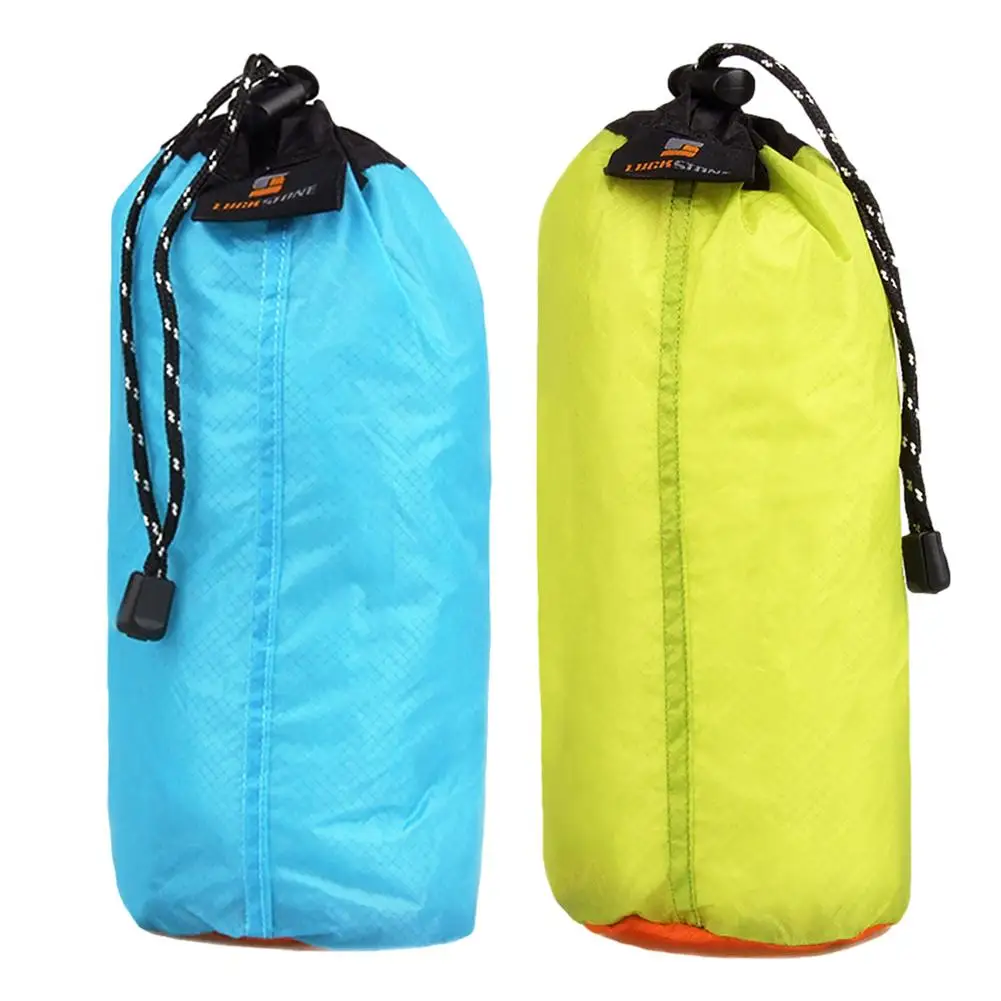 Travel Gear Dry Drawstring Bag Ultra Light Waterproof 20D Nylon Silicon-coated Stuff Sack Tent Peg Pouch For Hiking Storage Bag