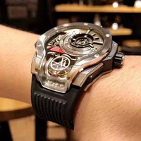 fashion sport individual domineering luxury mens watches rubber band quartz wristwatches for men watch calendar