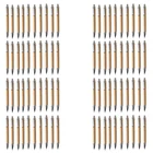 Набор шариковых ручек 80 шт., инструменты для письма из бамбука и дерева, черные чернила 40 шт. и синие чернила 40 шт.