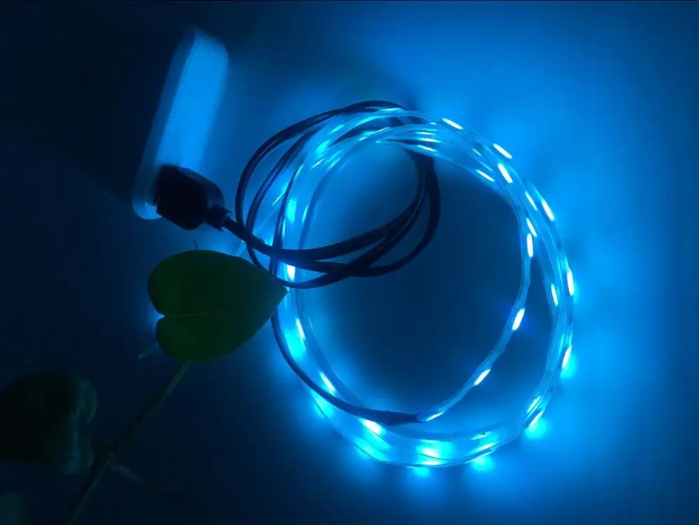 Светодиодная лента постоянного тока 5 В USB 100 см 5730 60 светодиодов светильник аемая