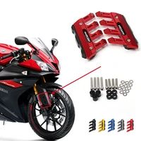 with logo for yamaha r125 yzfr125 yzf r125 motorcycle cnc aluminum mudguard side protection block front fender anti fall slider