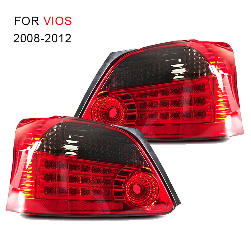 

Задний светодиодный фонарь в сборе, задний фонарь для Toyota VIOS 2008-2013, левый и правый, хромированный/дымчатый/красный задний фонарь, запчасти дл...