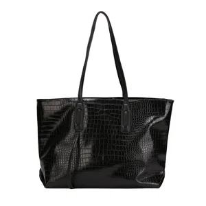 2021 luxury design big capacity women totes women handbags crocodile pattern female top handle bag women big shoulder bags free global shipping