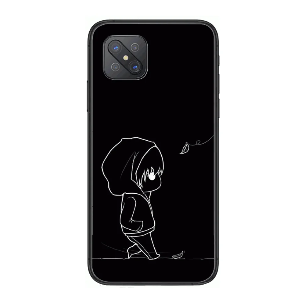 

Apply to Fashion Phone Case cover For OPPO A91 9 83 79 92s 5 F9 A7X Reno2 Realme6pro 5 black tpu cell cover