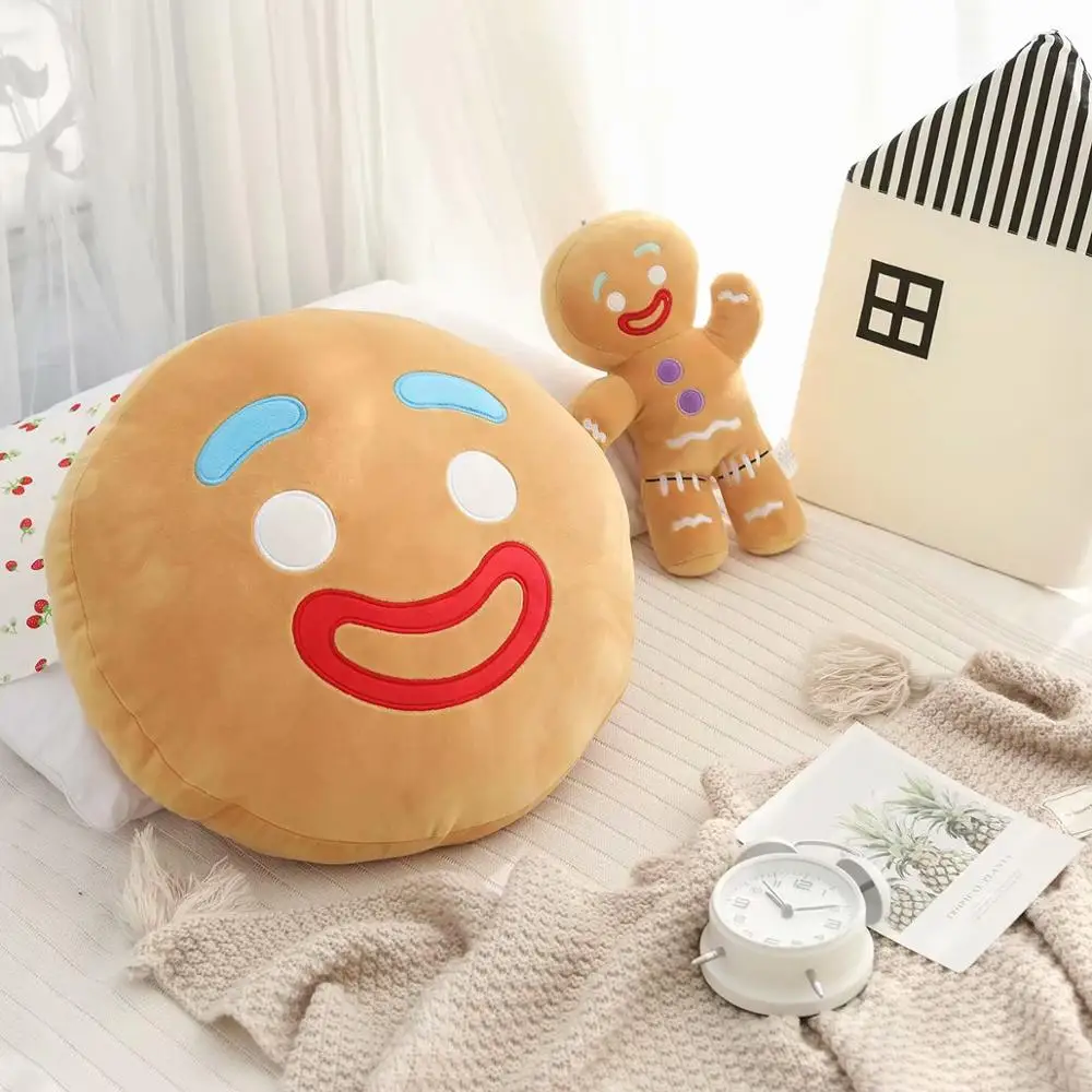 Имбирная плюшевая кукла для мужчин Рождественская яркая набивная подушка