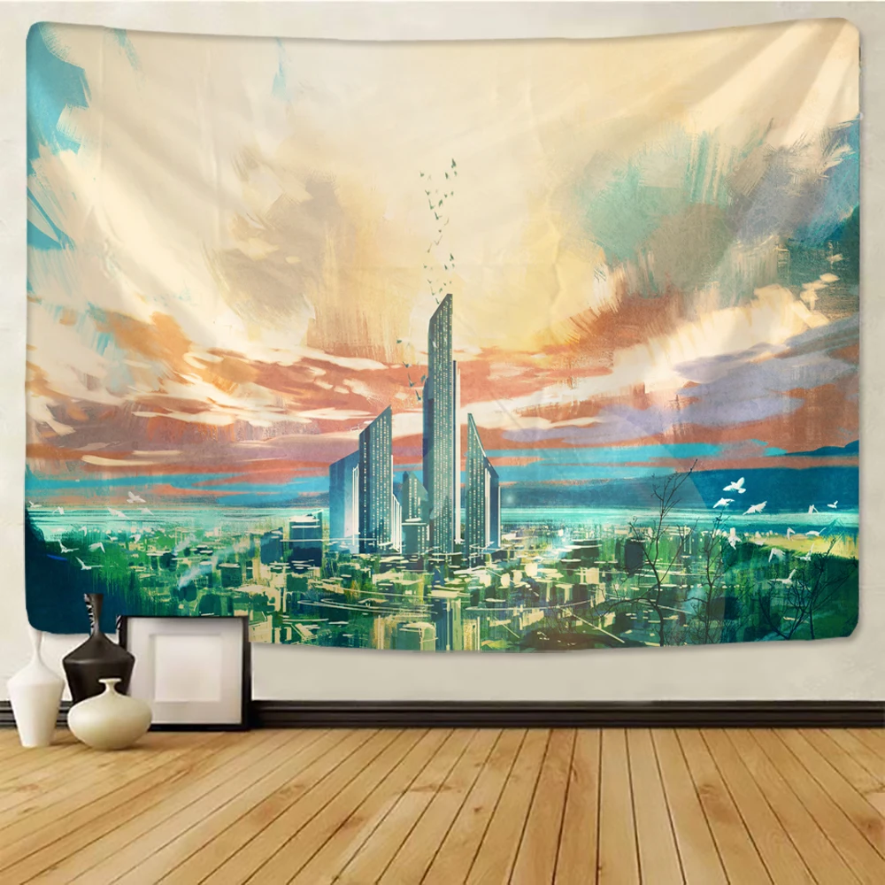 Натуральный лес декорации домашнее украшение гобелен богемный Декор Иллюзия со