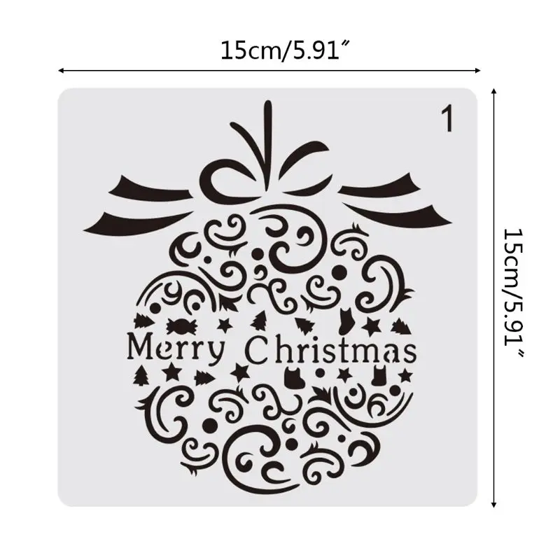 

16pcs/set DIY Merry Christmas Drawing Stencil Templates Embossing Paper Card Painting Scrapbooking Stamp Album