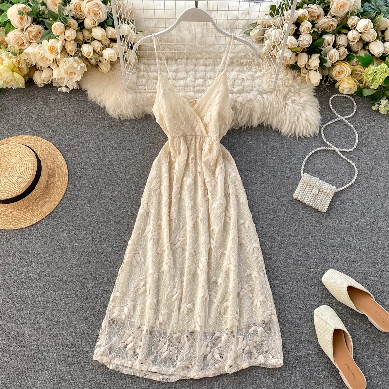 Весна 2020 женское шикарное сказочное милое кружевное длинное сексуальное платье